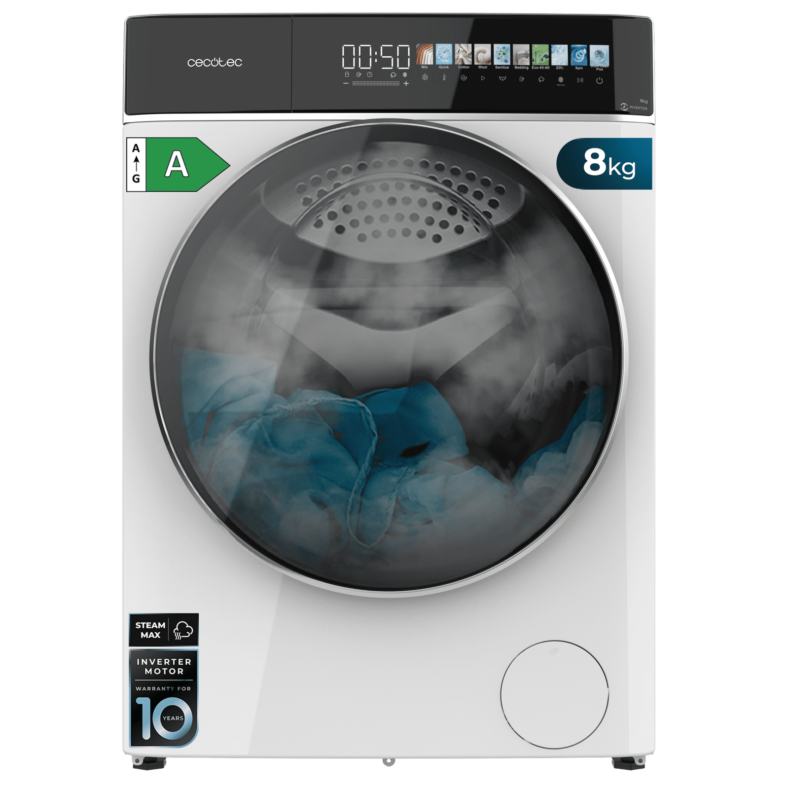 Lave-linge à chargement frontal Bolero DressCode 8900 Inverter FullColor A Blanc