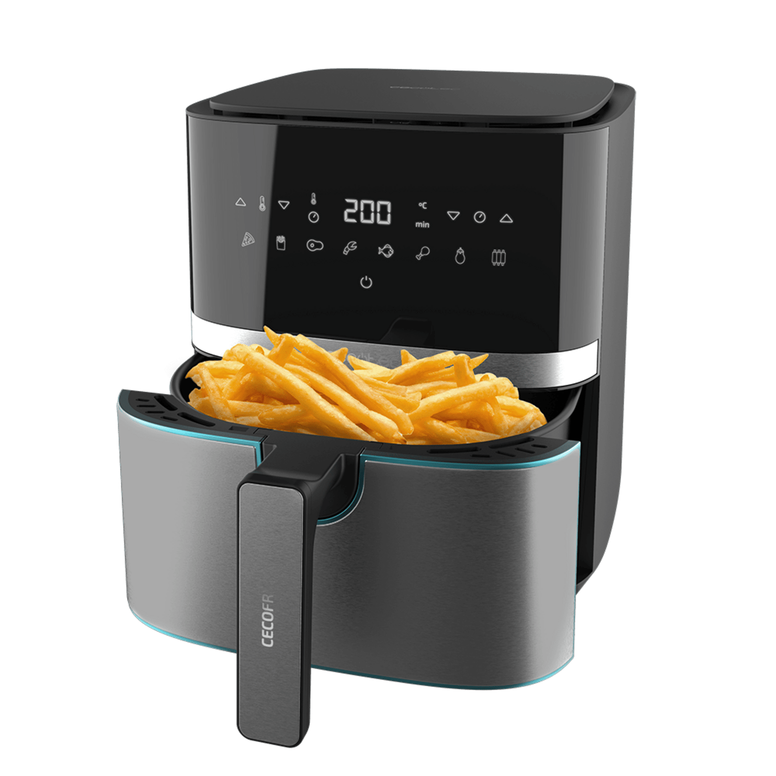 Cecofry Full InoxBlack 5500 Pro 5.5 L hot air fryer without oil
