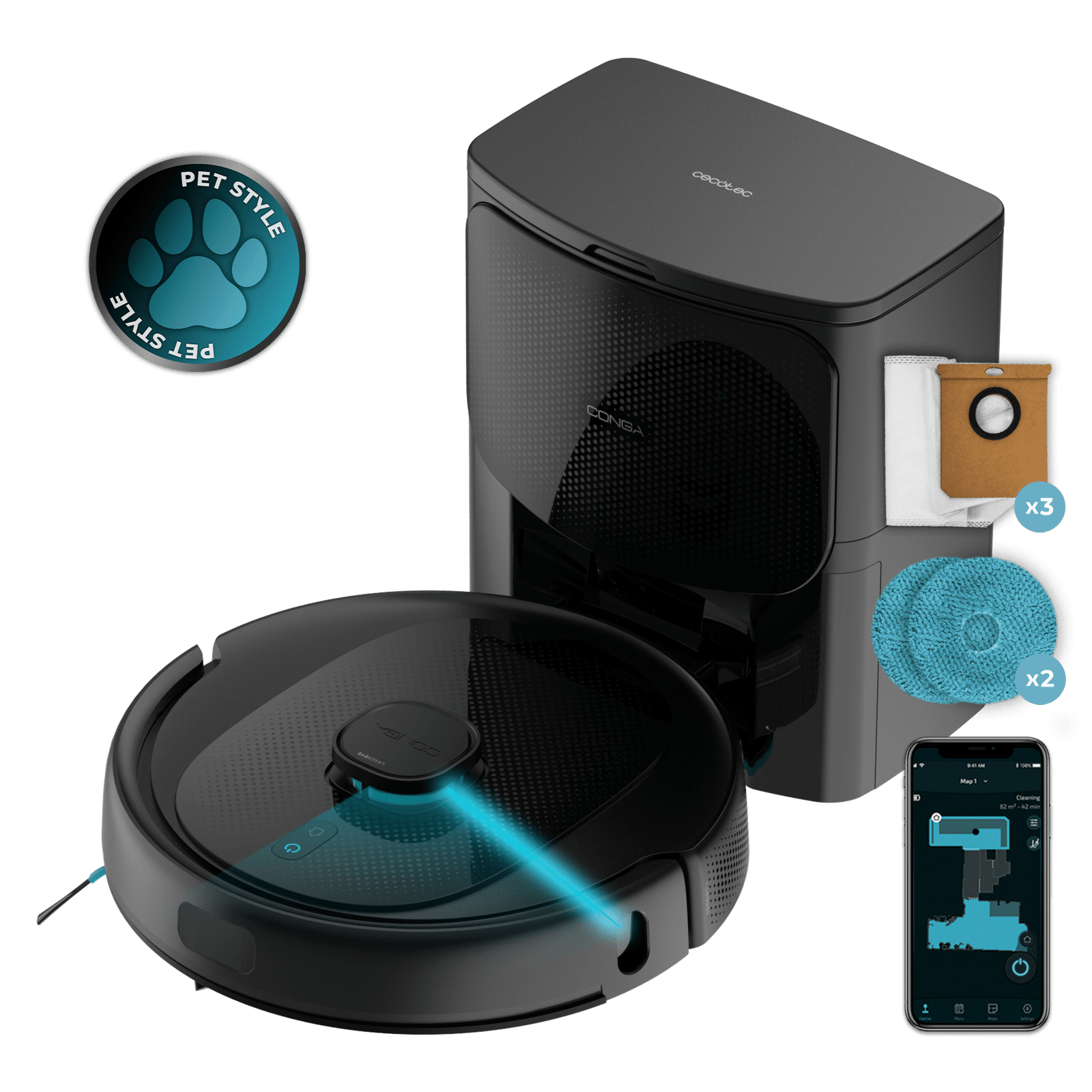 Conga 9590 Spin Revolution Ultra Power Robotstofzuiger