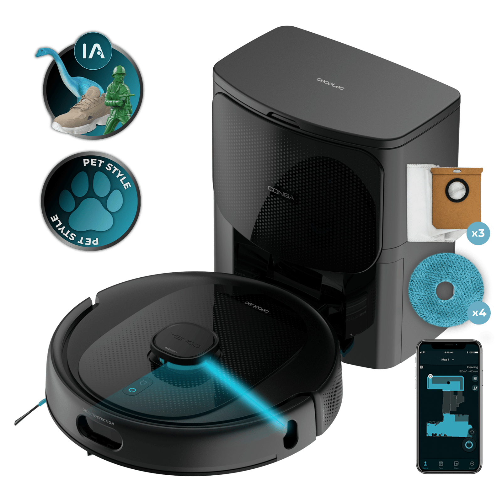 Conga 9990 AI Spin Revolution Ultra Power Home Saugroboter